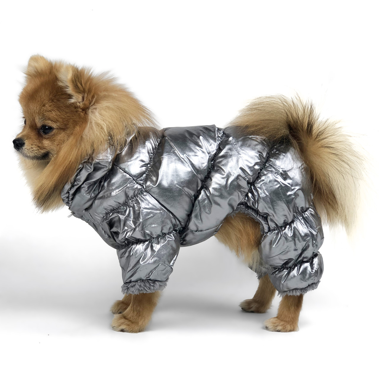 

Зимний комбинезон для собак Chicdog Silver L