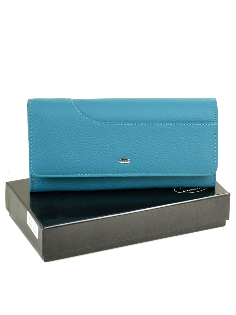 

Женский кожаный кошелек DR. BOND 30496 l-blue