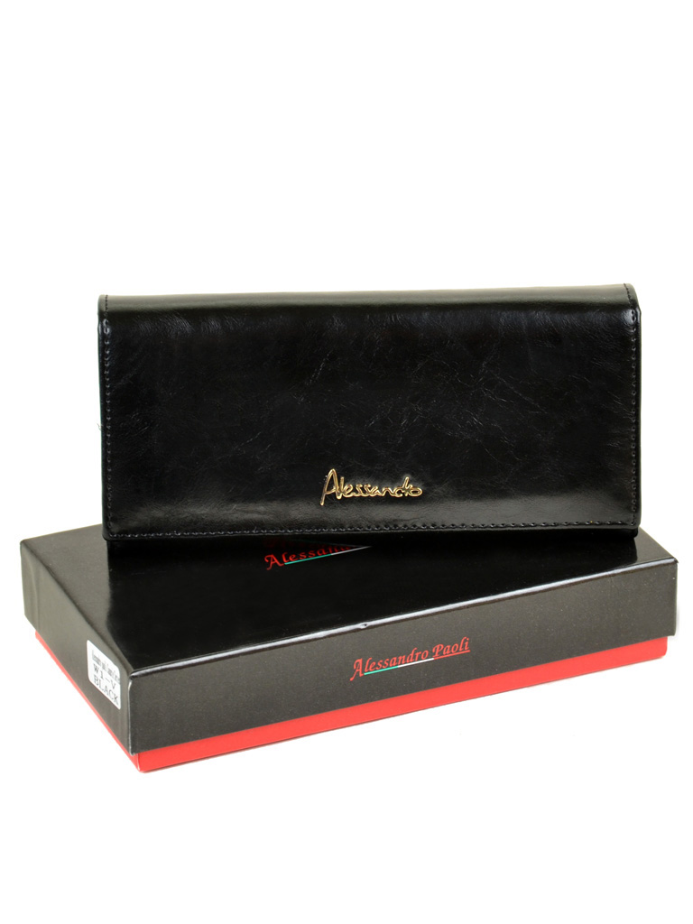 

Женский кожаный кошелек ALESSANDRO PAOLI 29307 black