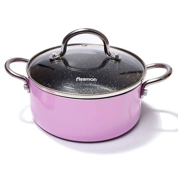 

Кастрюля Fissman Mini Chef 16x7см 1,3 л с крышкой чайная роза 4238