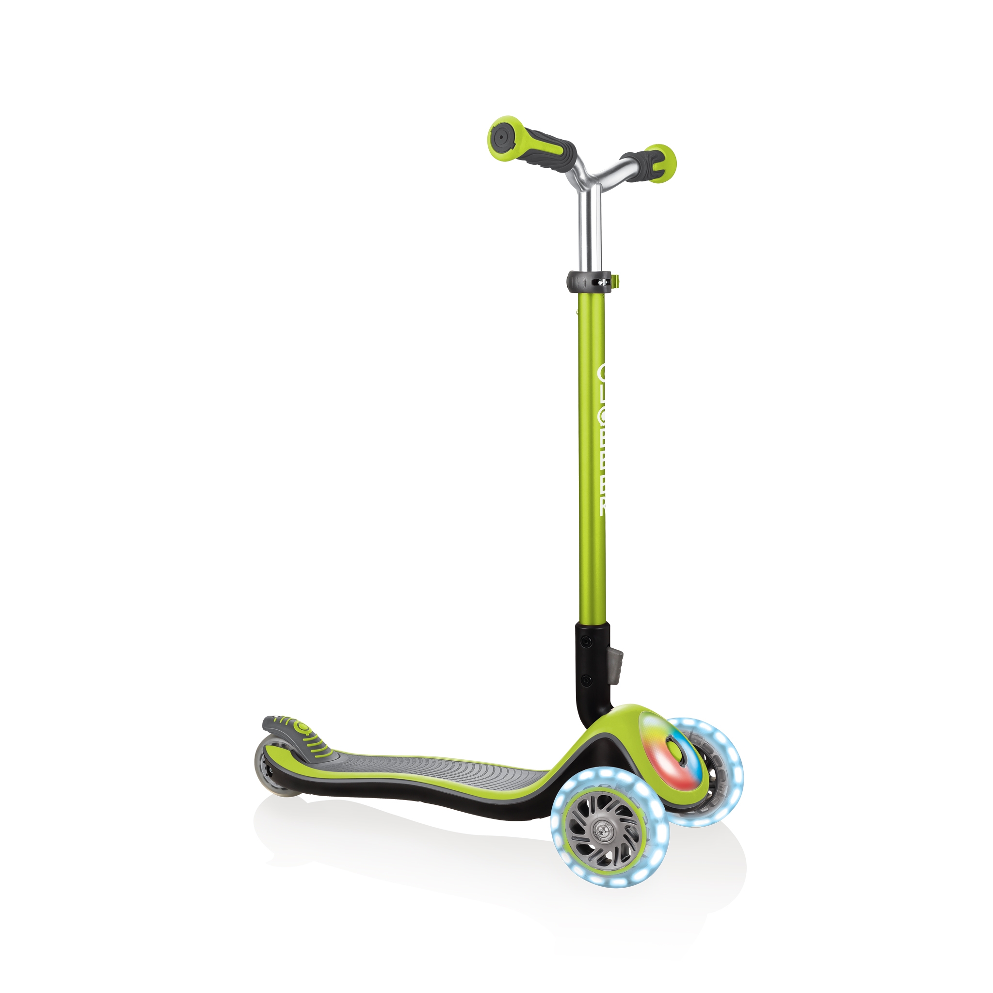 

Детский самокат Globber Eliite Prime Fold Up Lights Lime Green