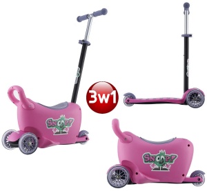 

Детский самокат 3 в 1 Milly Mally Snoop Pink