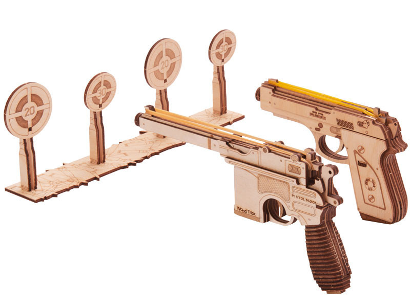 

Механический 3D пазл Wood Trick Набор пистолетов Тир 125 эл.