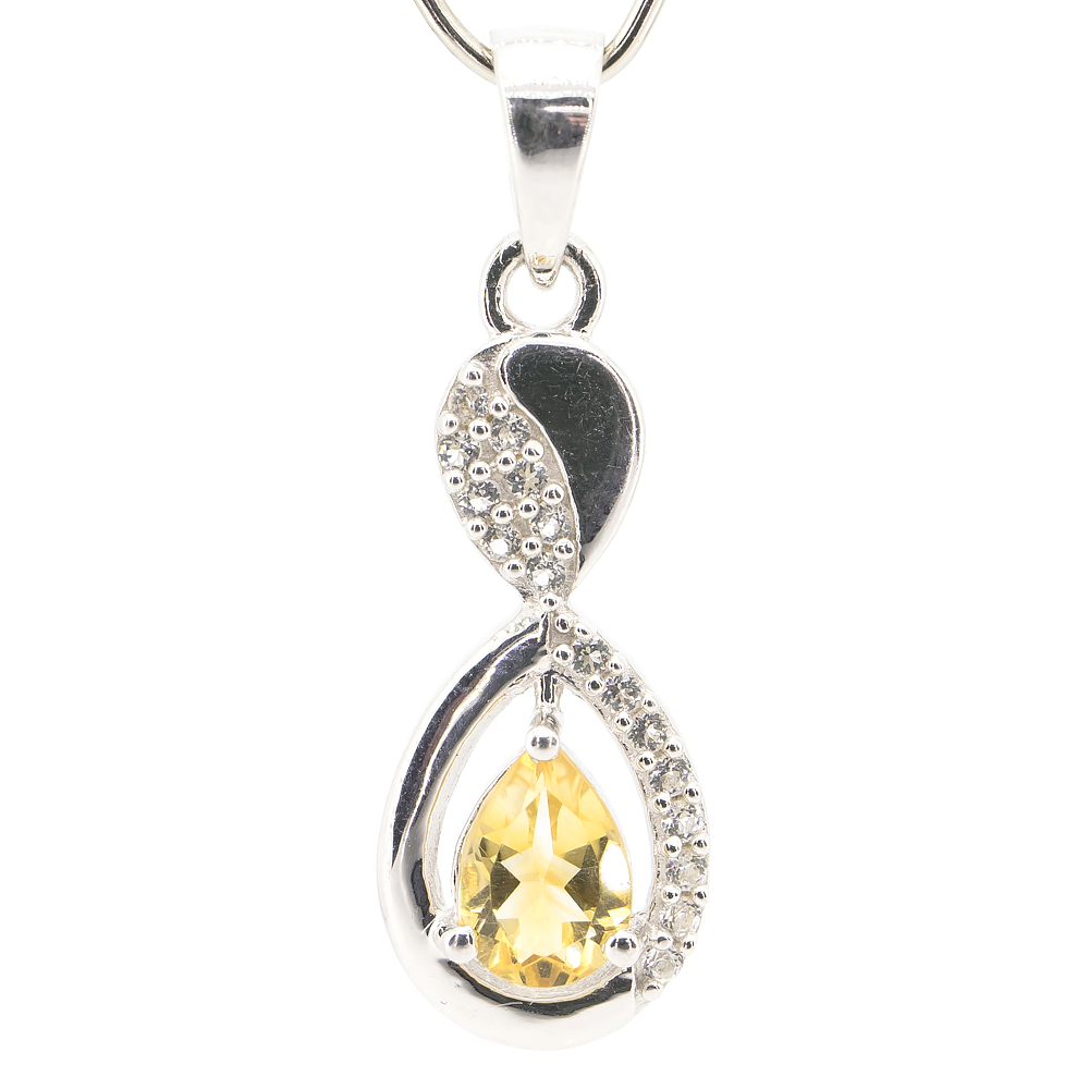 

Серебряная подвеска 925пр 1,91г с цитрином из США, топаз. 0,82к #204097.
