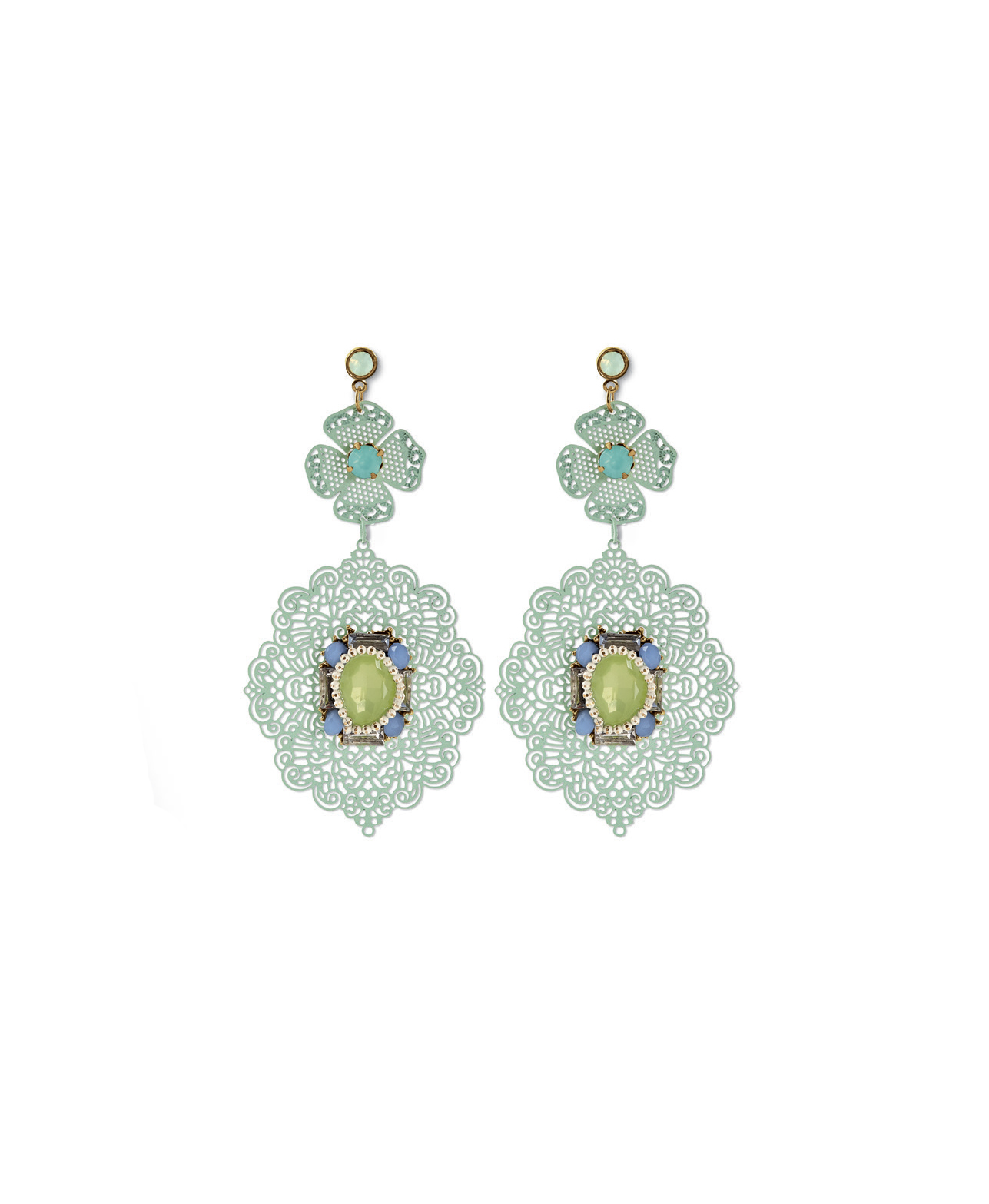 

Серьги с подвесками позолоченные с хрусталем Honey Fashion Accessories