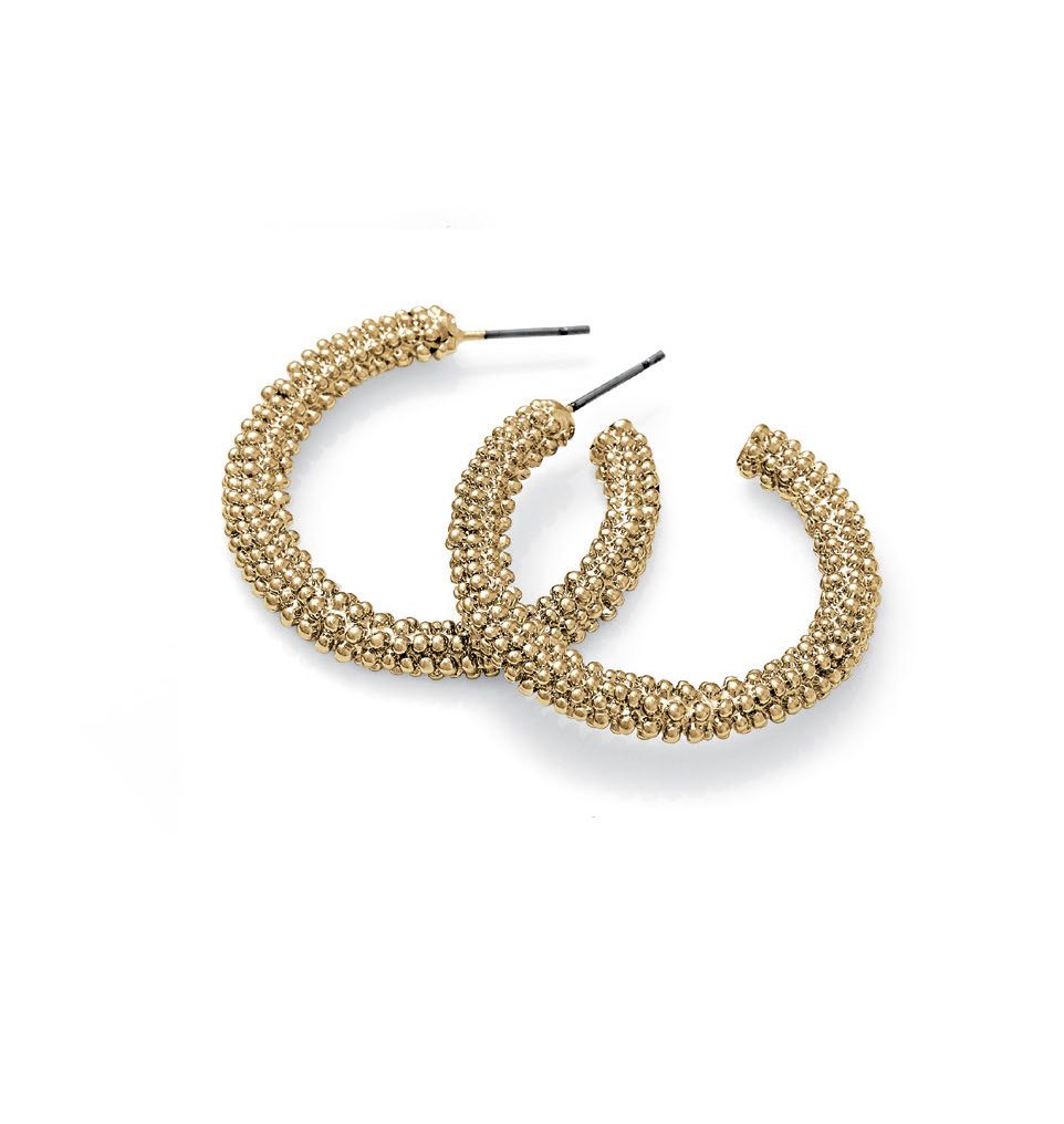 

Серьги-кольца с позолотой 24 карата Honey Fashion Accessories