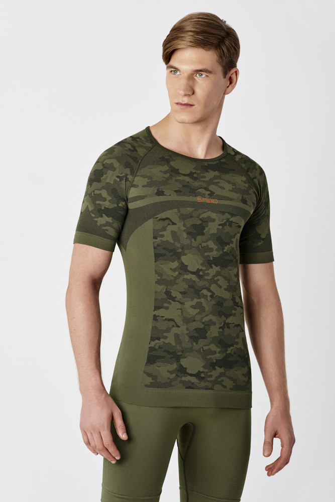 

Термофутболка мужская SPAIO Inforce Camouflage XXL зеленый милитари