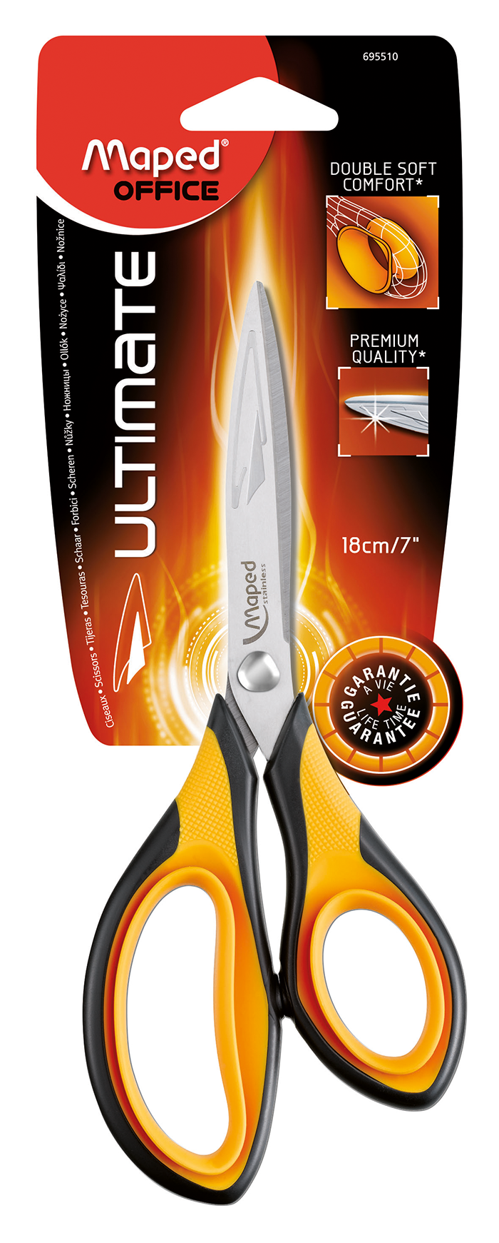 

Ножницы офисные Maped Ultimate 180 мм блистер (MP.695510)