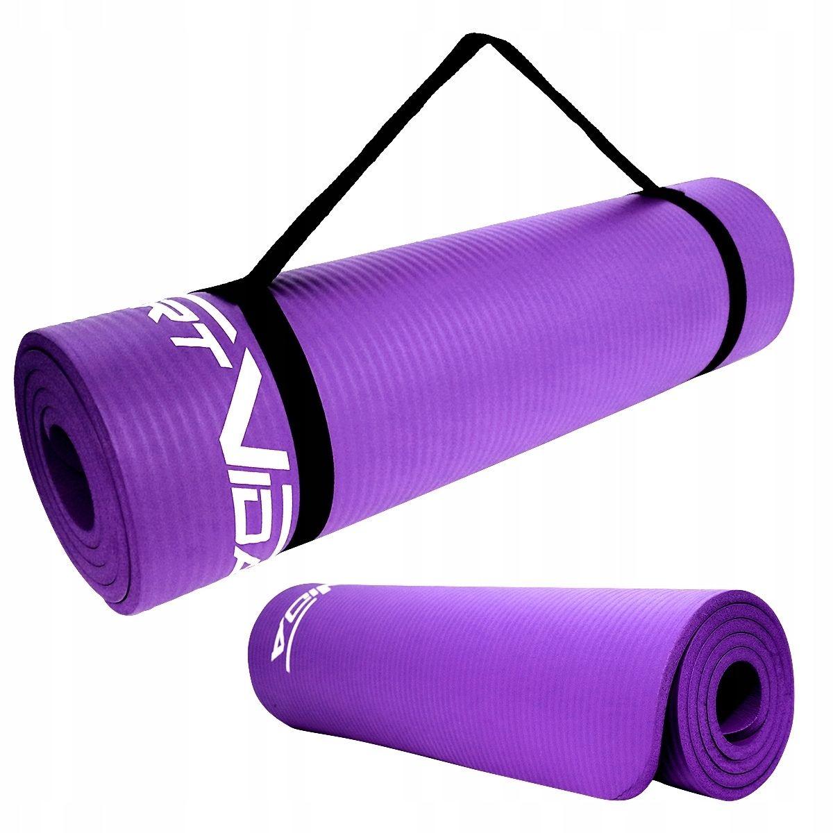 

Спортивный коврик йога мат SportVida Nbr 1 см Violet для фитнеса, йоги, аэробики гимнастический каучуковый (F_160761)