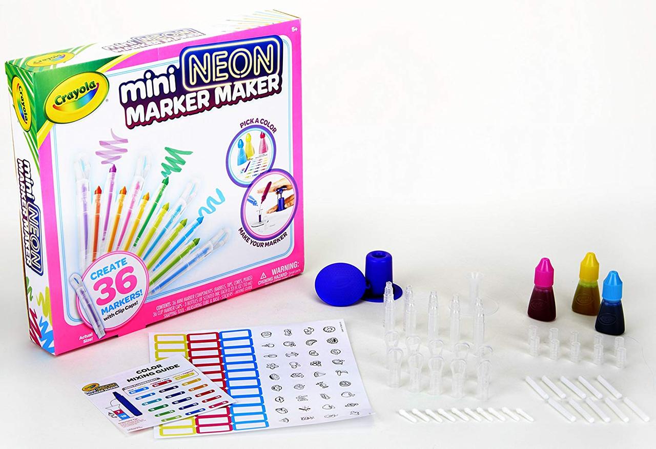 

Фабрика ароматных неоновых мини маркеров-фломастеров Crayola Mini Neon Marker Maker 36 Ароматов