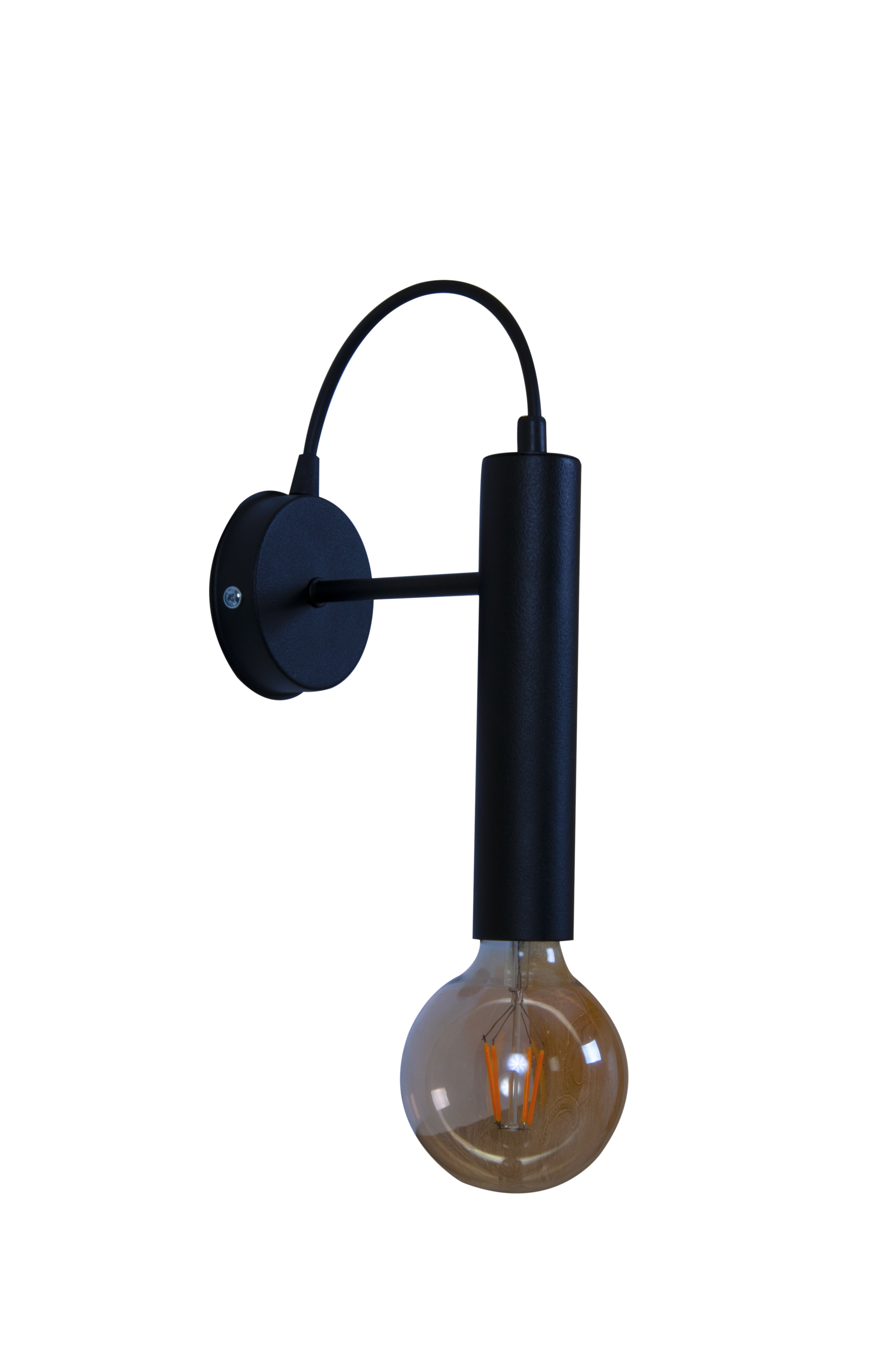

Бра Tubo mini SС black ТМ MebelLoft 1xE27 в стиле Лофт черный мат