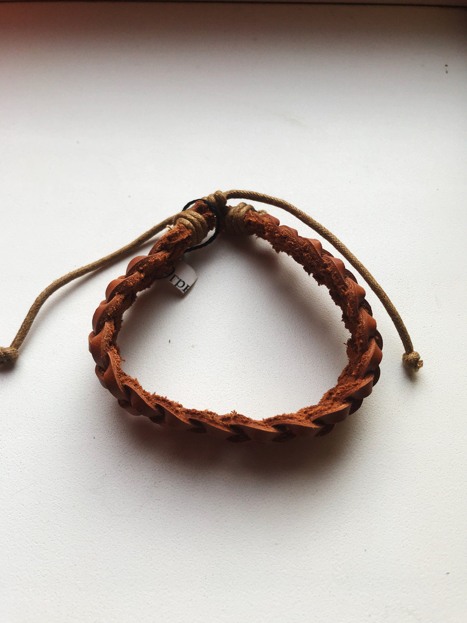 

Кожаный браслет косичка коричневый Унисекс pigtail