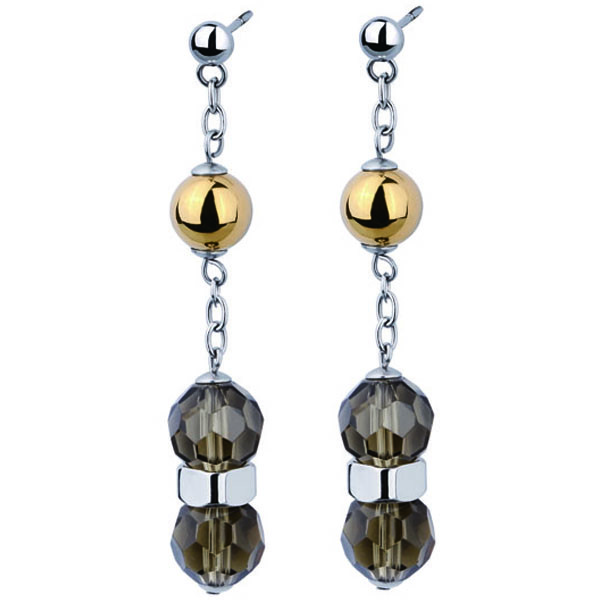 

Женские серьги ювелирная сталь SWAROVSKI ELEMENTS оливковые