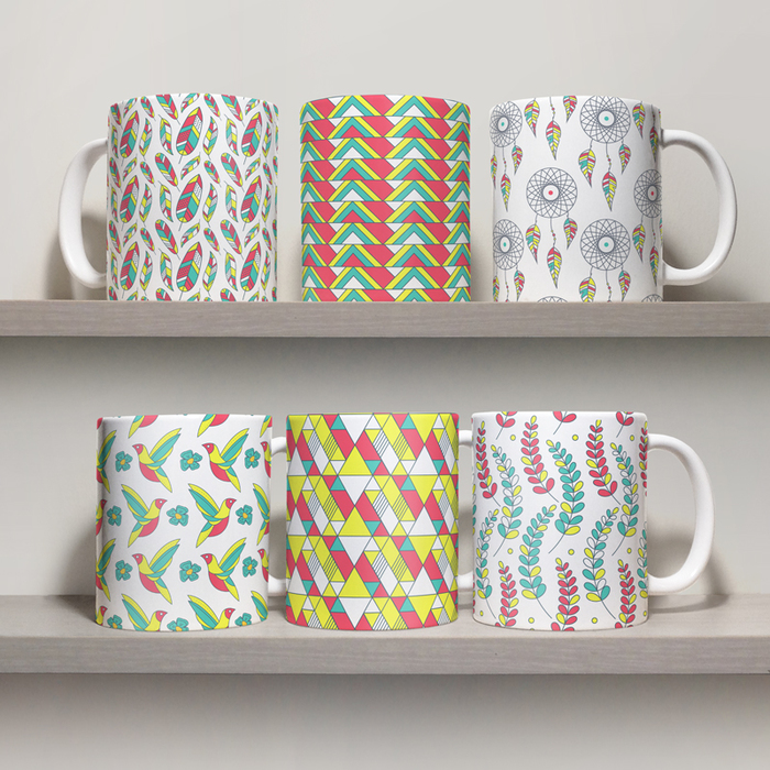 

Комплект чашек GUS "Этнические, №12" 310 мл Белая (KO167 - Другое)