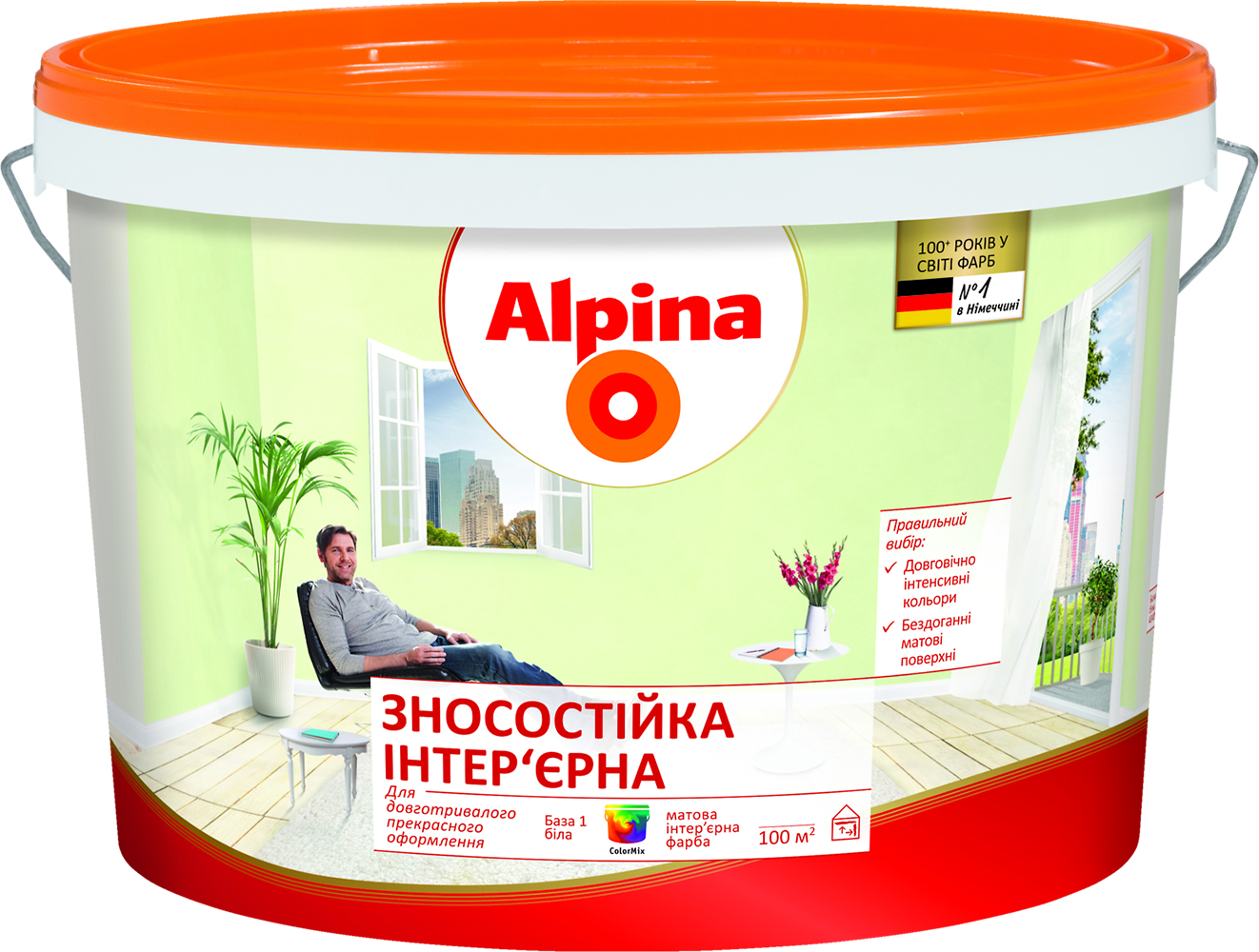 

Краска интерьерная Alpina B1 износостойкая 2.5 л Белая (536072)