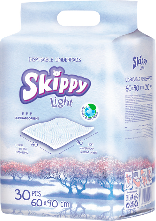 

Пеленки гигиенические Skippy 60x90 30 шт (6972854570203)