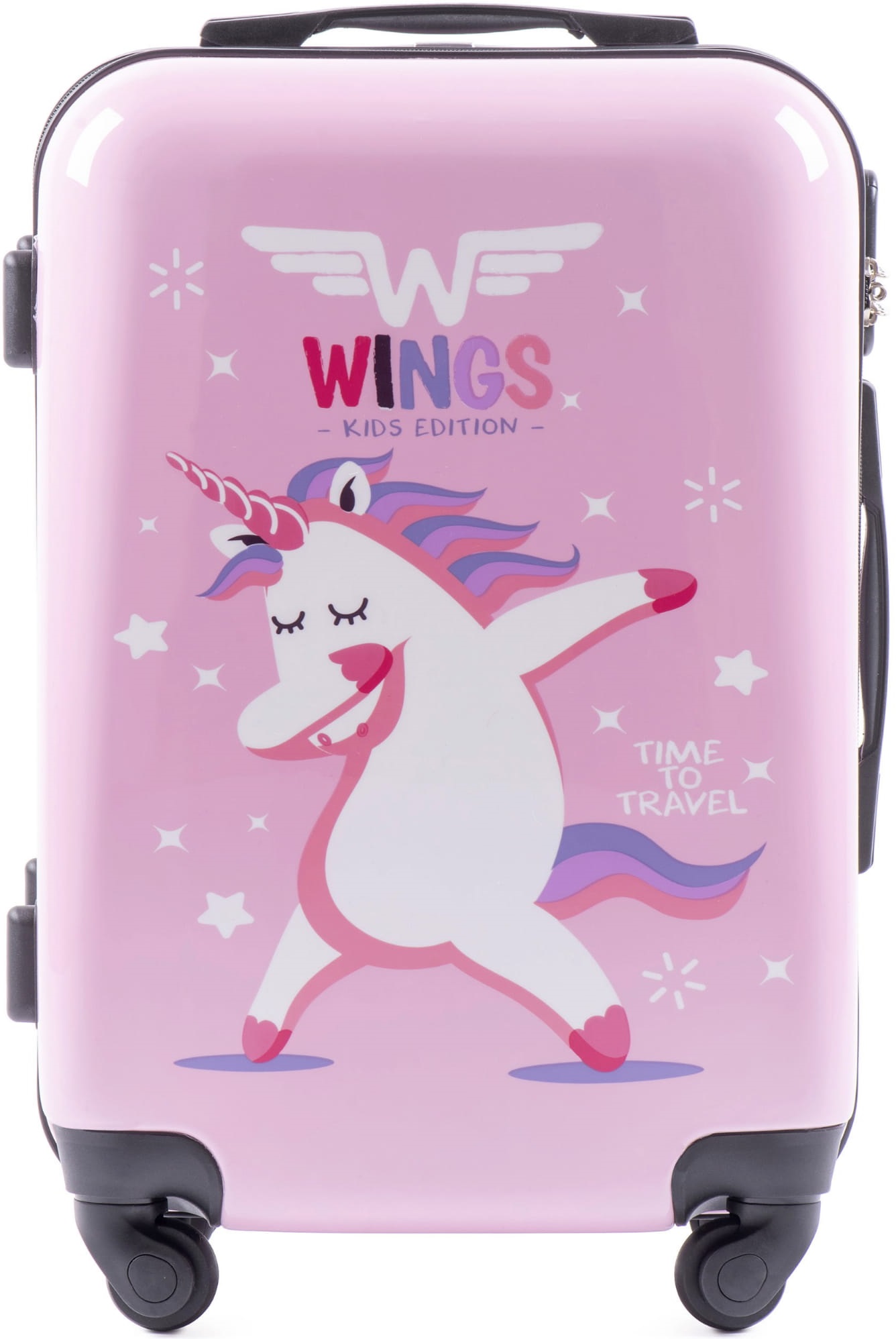 

Чемодан детский Wings Jay маленький розовый Unicorn