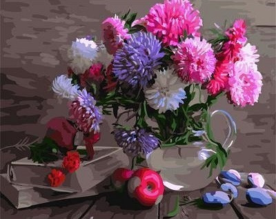 

Картина по номерам Brushme "Разноцветные астры" GX4135