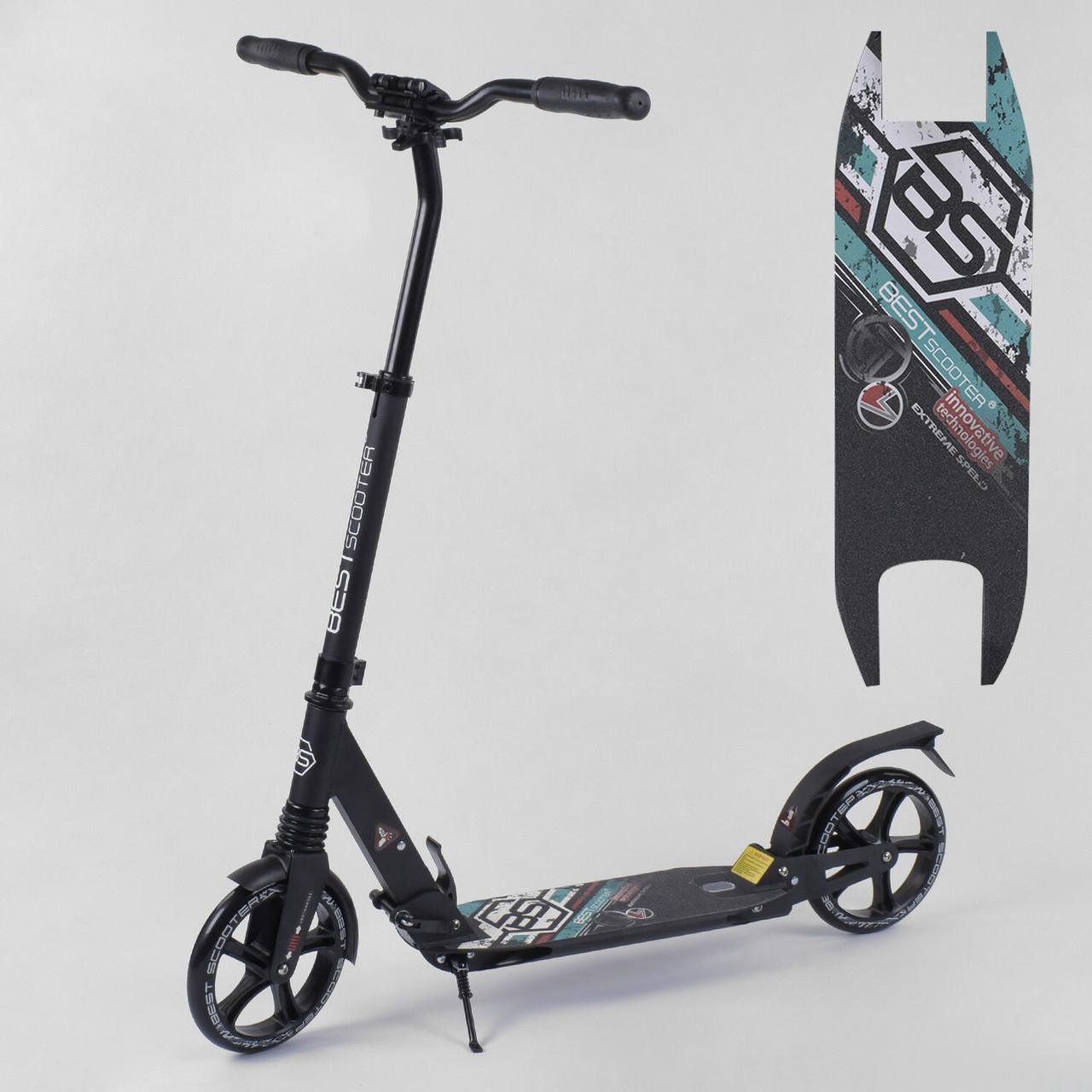 

Самокат BEST SCOOTER 22788 черный (2 амортизатора)
