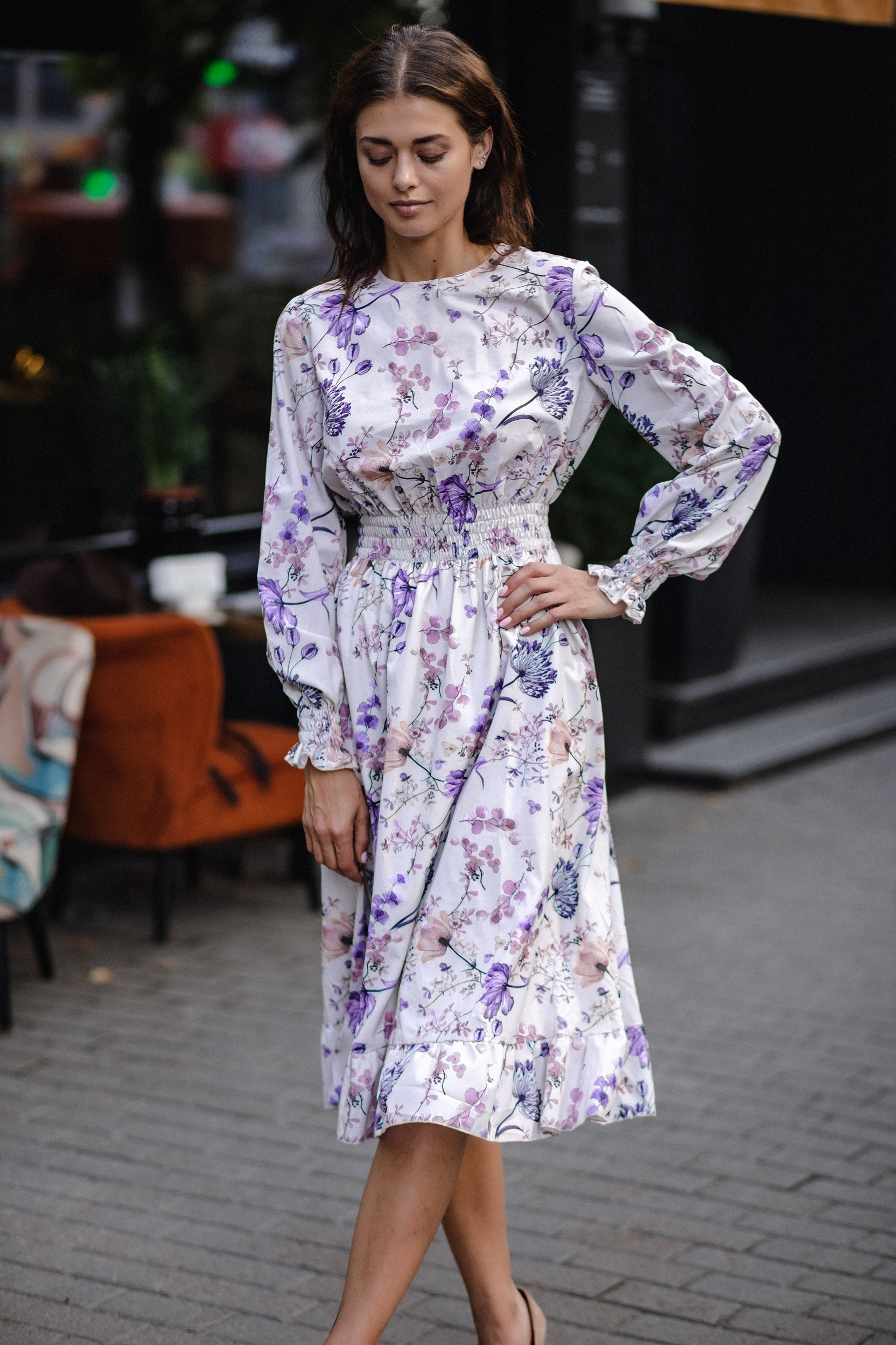 

Платье Wear me на резинке с воланом S Светлый беж 2w/19/32F