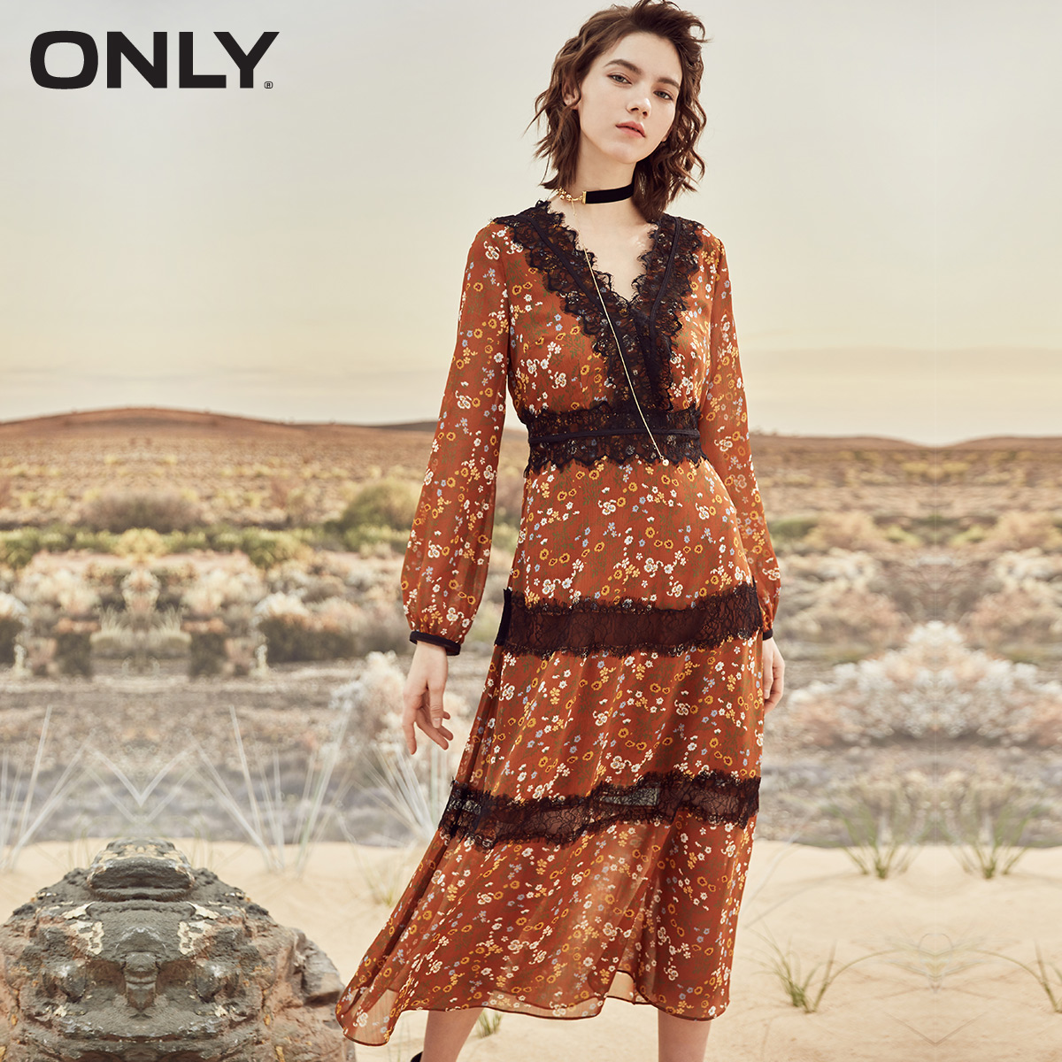 

Сукня Only 118107638H9G L коричневий комб.