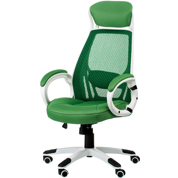

Кресло руководителя Briz green/white E0871