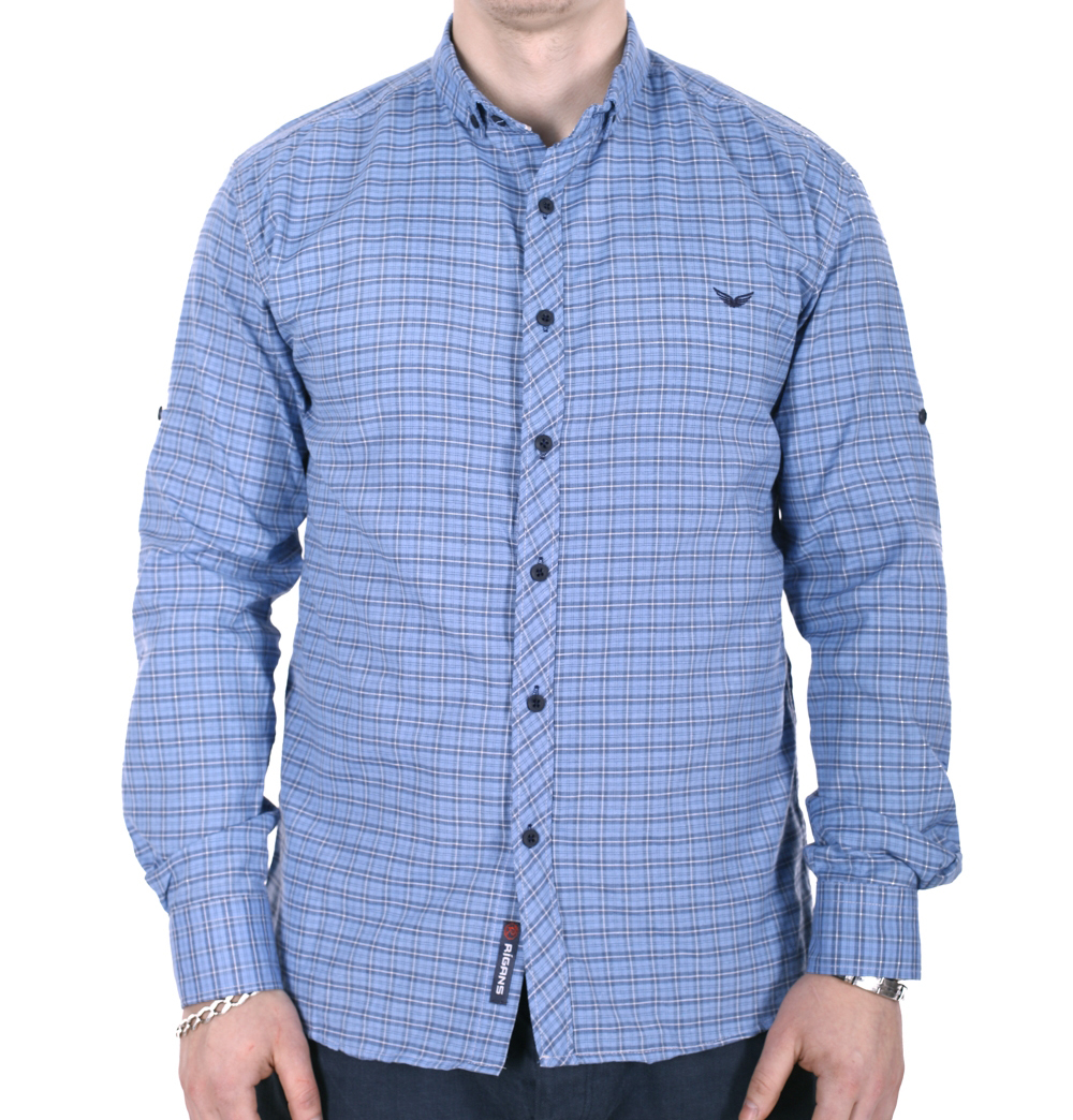 

Рубашка большого размера Rigans b0218/3 голубая XXL