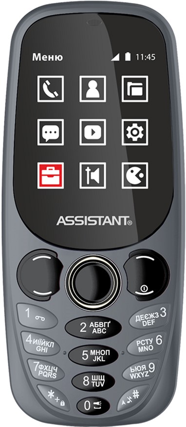 

Мобильный телефон ASSISTANT AS-201 Grey