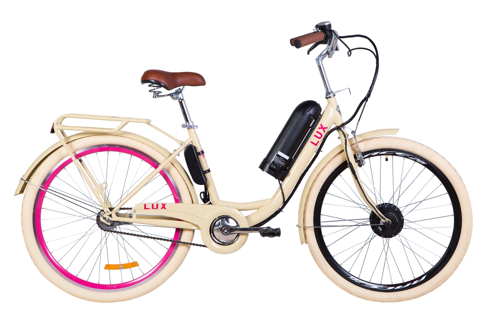 

Электровелосипед 26" LUX, 350Вт 36В, 10Ач 40 км/ч Бежевый