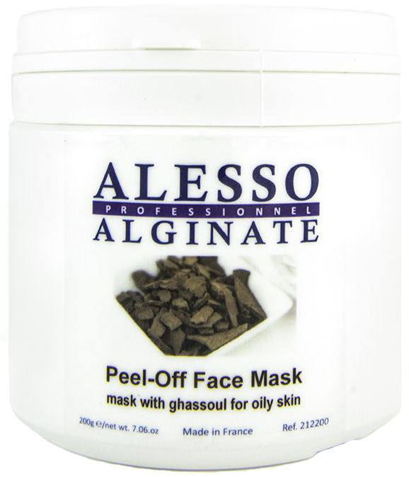 Альгинатная маска для лица Alesso с Глиной Гассул для жирной и комбинированной кожи 200 г (3273629212438)