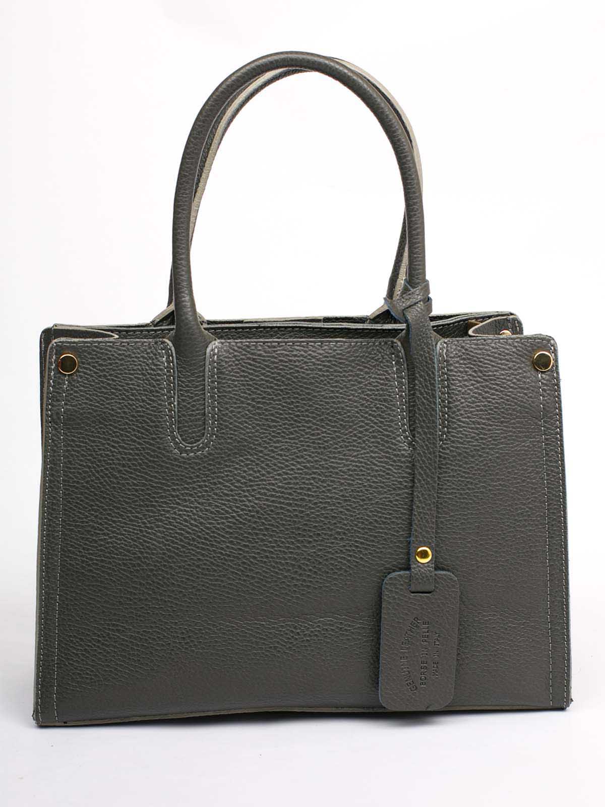 

Сумка На Каждый День Italian Bags 554050_gray Кожаная Серый