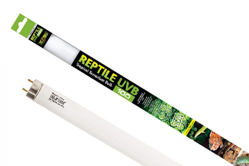 

Ультрафиолетовая флуоресцентная лампа для тропического террариума Exo Terra Reptile UVB 100 T8, 30 Вт, 90 см