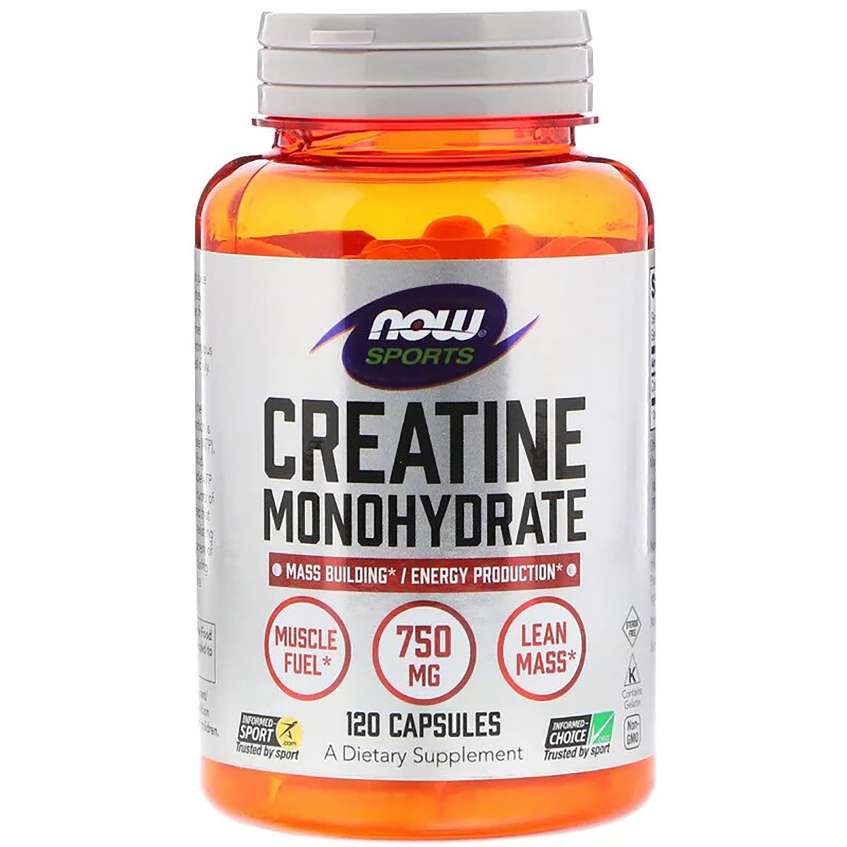 

Усилители производительности Now Foods Моногидрат креатина Creatine Monohydrate 750 мг 120 капсул