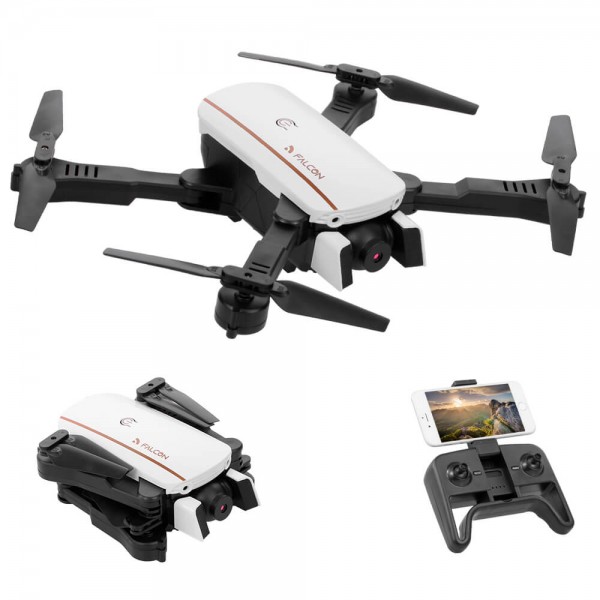 

Квадрокоптер Falcon 1808 White – дрон с 4K и HD камерами, FPV, барометром, 15 мин. полета (k289)