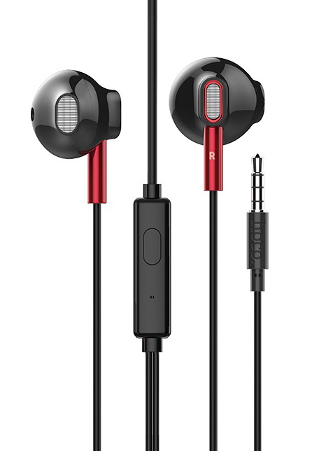 

Навушники Hoco M57 Sky Sound з мікрофоном Чорний/ Червоний