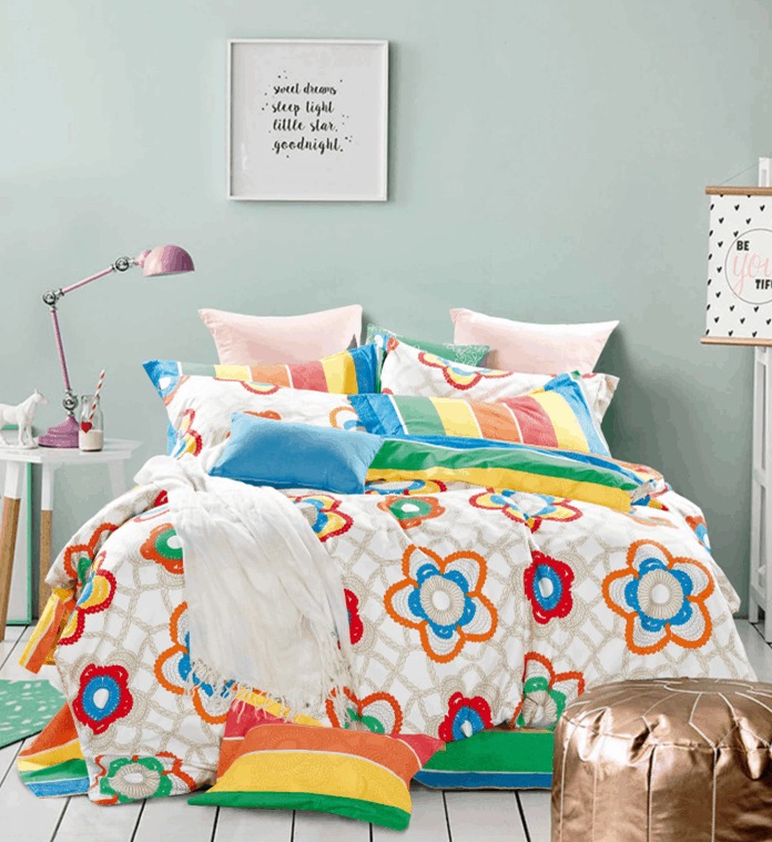 

Набор постельного белья Vpostelke 200x220 см Белый/Оранжевый