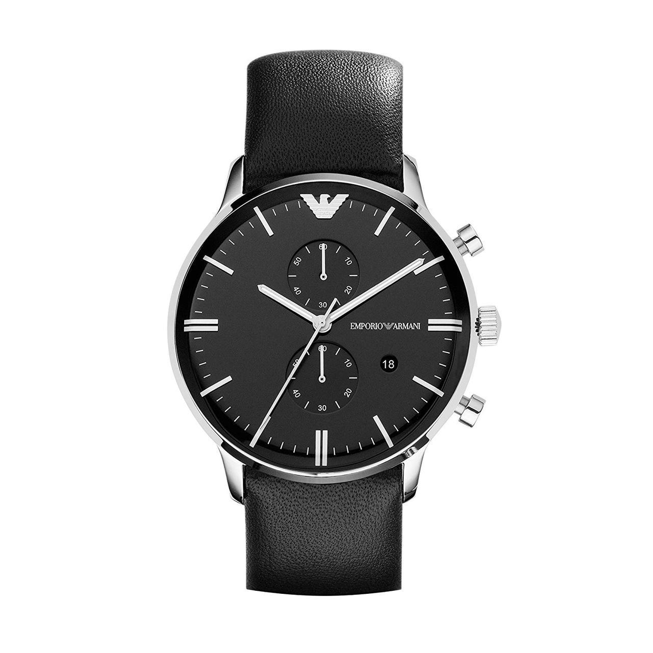 

Чоловічий годинник Emporio Armani AR0397 Black Leather SKL35-189126