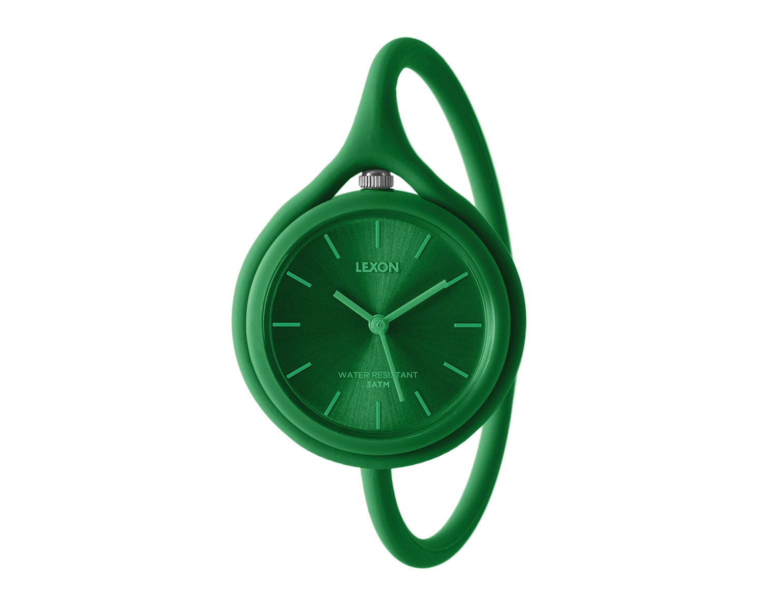 

Часы универсальные Lexon Take Time с ремешком из силикона, зеленые