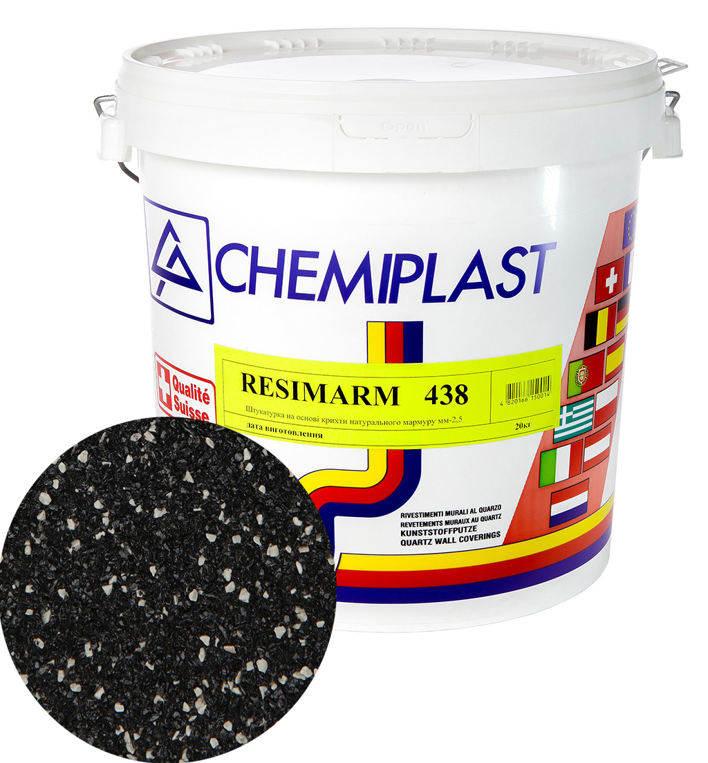 

Декоративна штукатурка CHEMIPLAST RESIMARM 438 мармур 2,5 мм 20 кг (4820166150304)