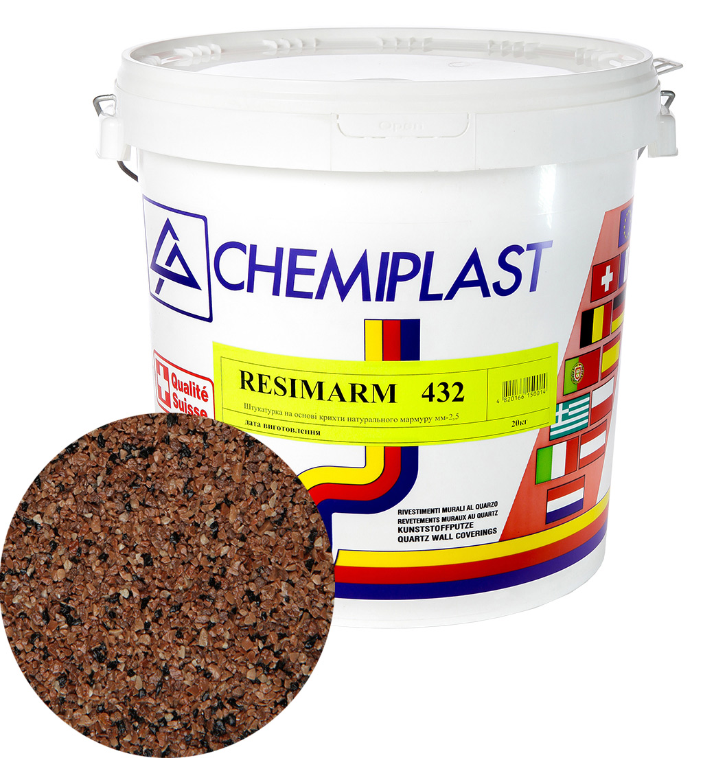 

Декоративна штукатурка CHEMIPLAST RESIMARM 432 мармур 2,5 мм 20 кг (4820166150250)