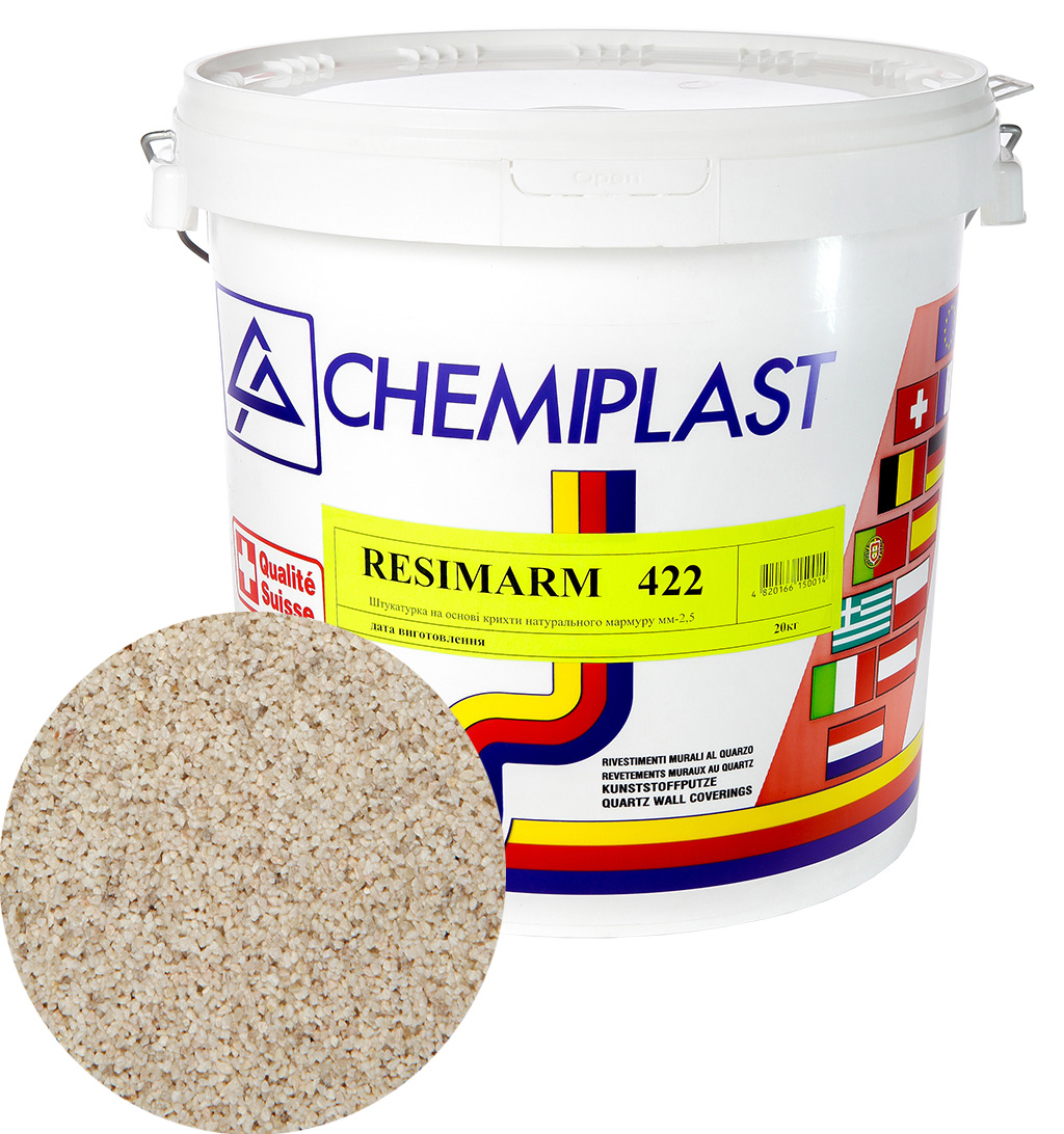 

Декоративна штукатурка CHEMIPLAST RESIMARM 422 мармур 2,5 мм 20 кг (4820166150168)