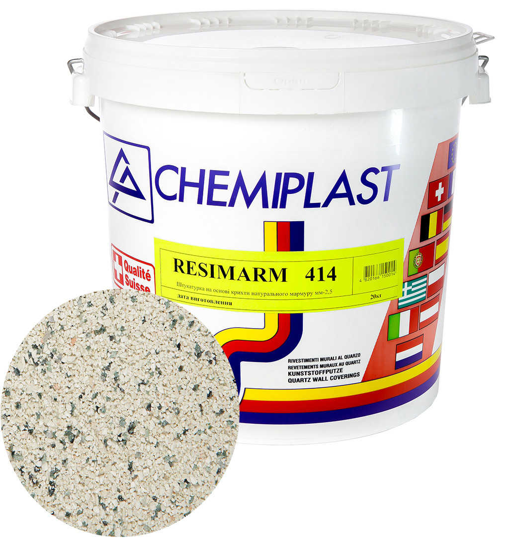 

Декоративна штукатурка CHEMIPLAST RESIMARM 414 мармур 2,5 мм 20 кг (4820166150113)