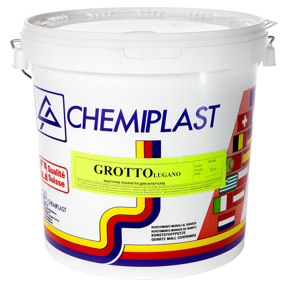 

Декоративная штукатурка CHEMIPLAST Grotto Lugano (Гротто) 20 кг белая