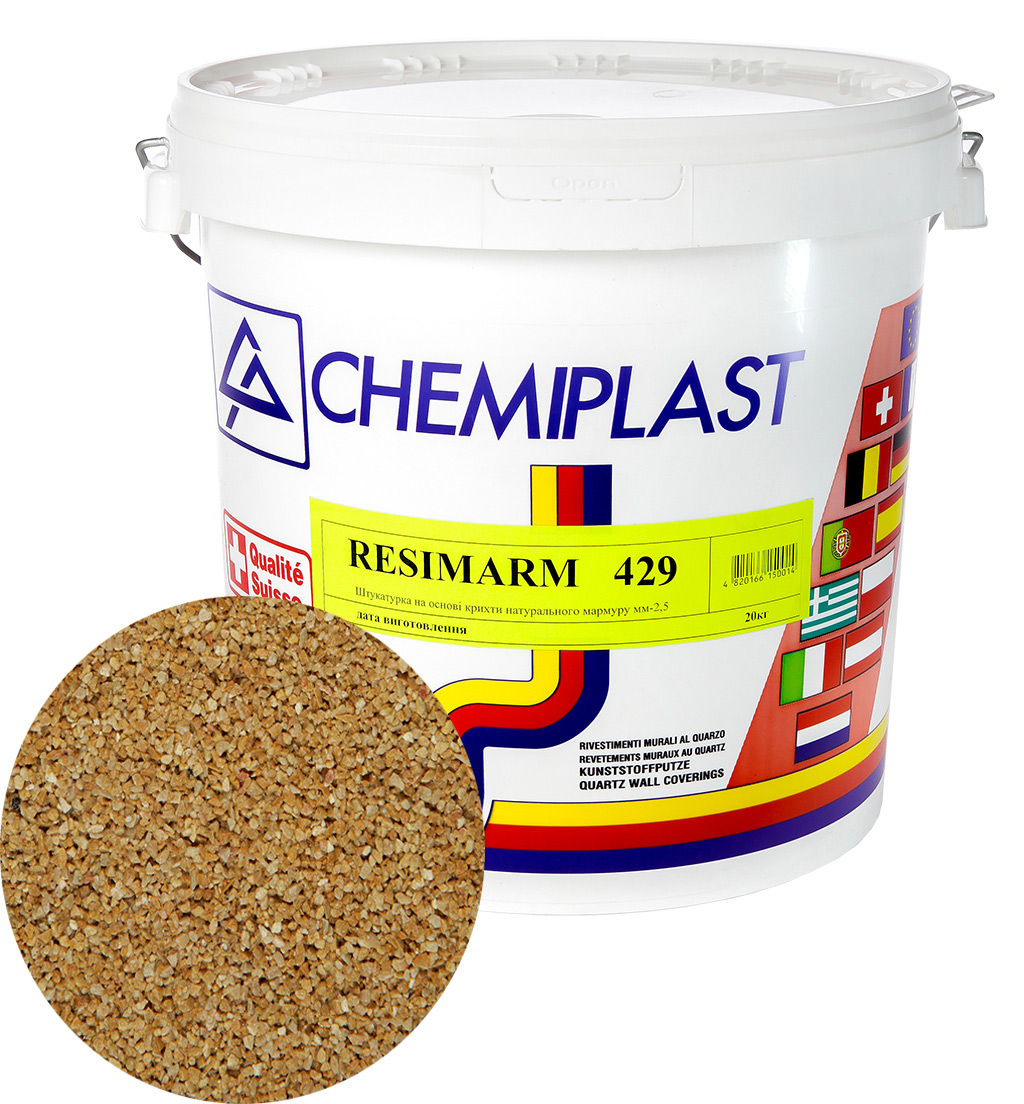 

Декоративна штукатурка CHEMIPLAST RESIMARM 429 мармур 2,5 мм 20 кг (4820166150229)