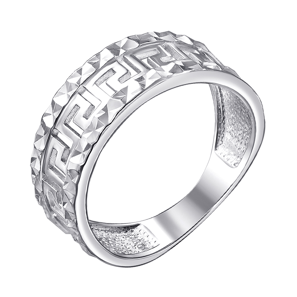 

Серебряное кольцо с алмазной гранью 000140653 18.5 размера