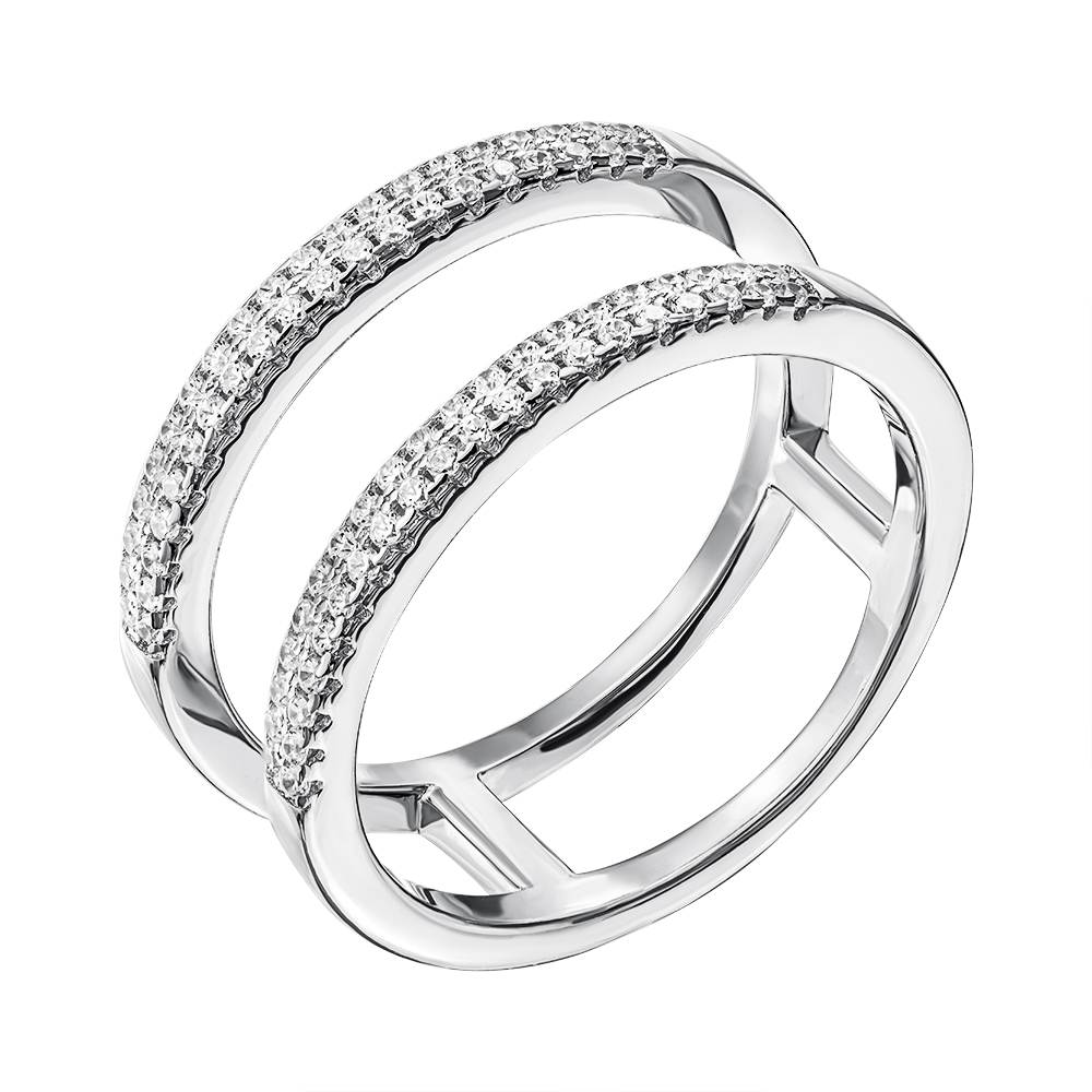 

Серебряное кольцо с фианитами 000134705 18 размера