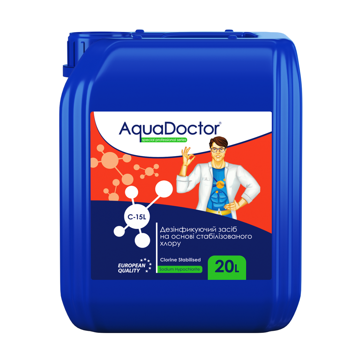 

Хлор длительного действия AquaDoctor C-15L 20 л (жидкий)