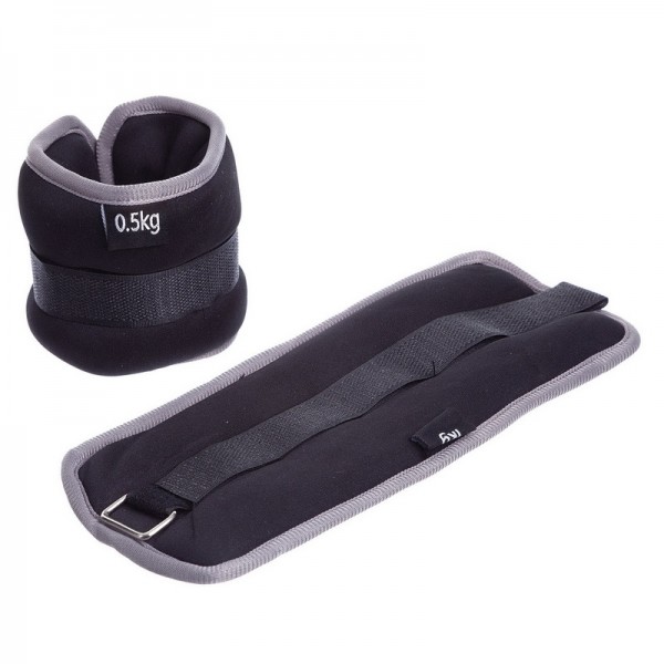 

Утяжелители Zelart FI-1303-1 (2 x 0,5кг) Черный-серый (MR04721)