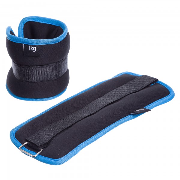 

Утяжелители Zelart FI-1303-2 (2 x 1кг) Черный-синий (MR04723)