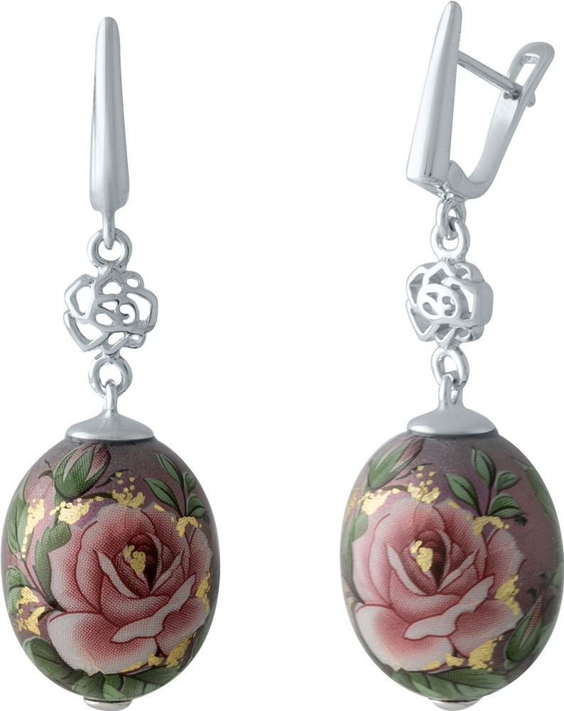 

Серебряные серьги SilverBreeze с емаллю 2004066, размер